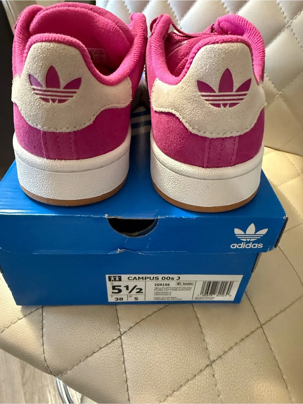 adidas Hot Pink Suede Low-Top Sneakers with White Stripes